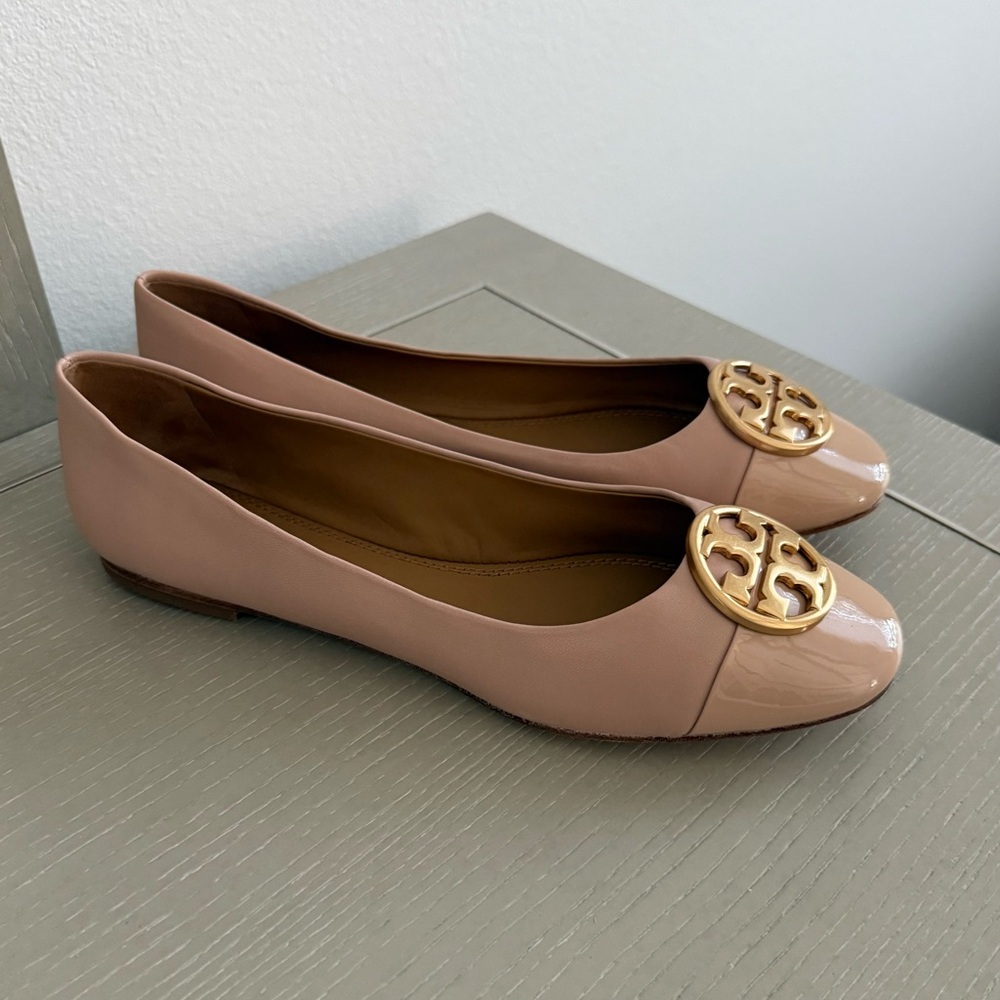 Tory Burch Chelsea Cap Toe Ballet Flats - Blush/Tan